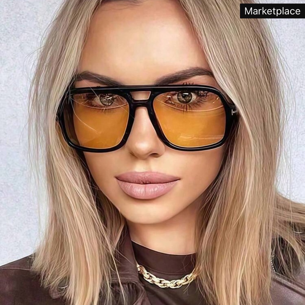Stylish Black and Gold Retro Aviators